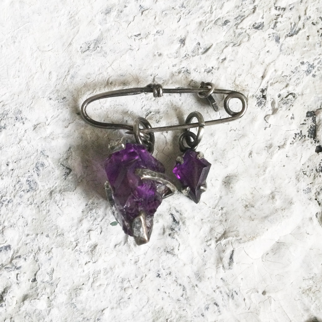 アメジストのチャーム 2個セット