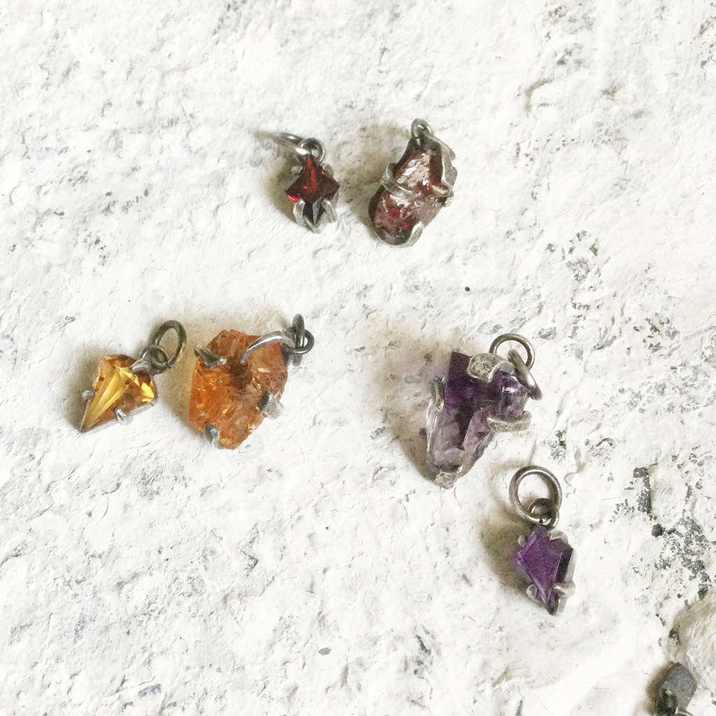 アメジストのチャーム 2個セット