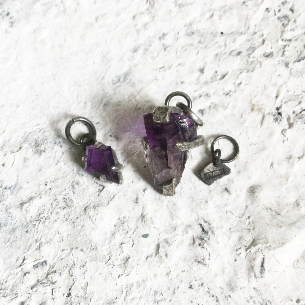 アメジストのチャーム 2個セット