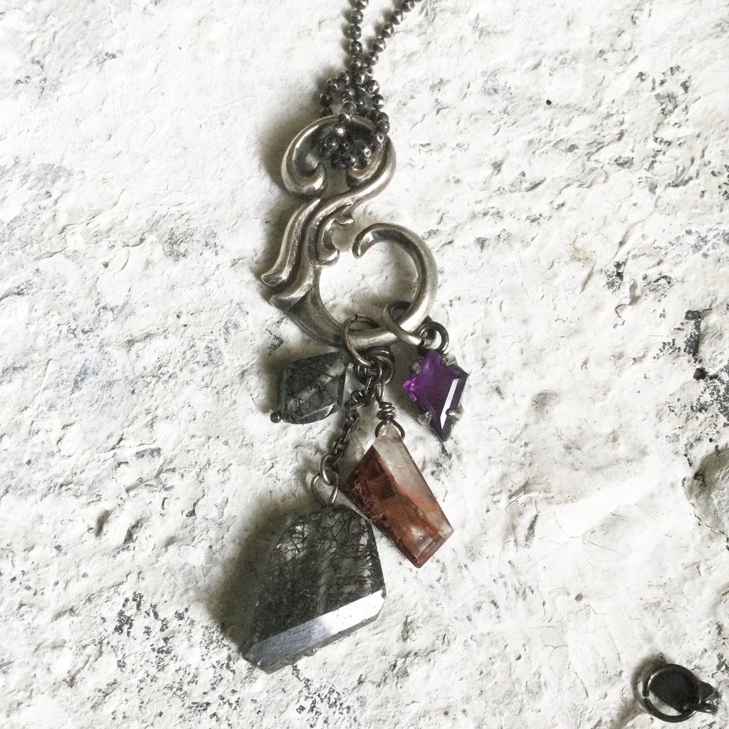 アメジストのチャーム 2個セット