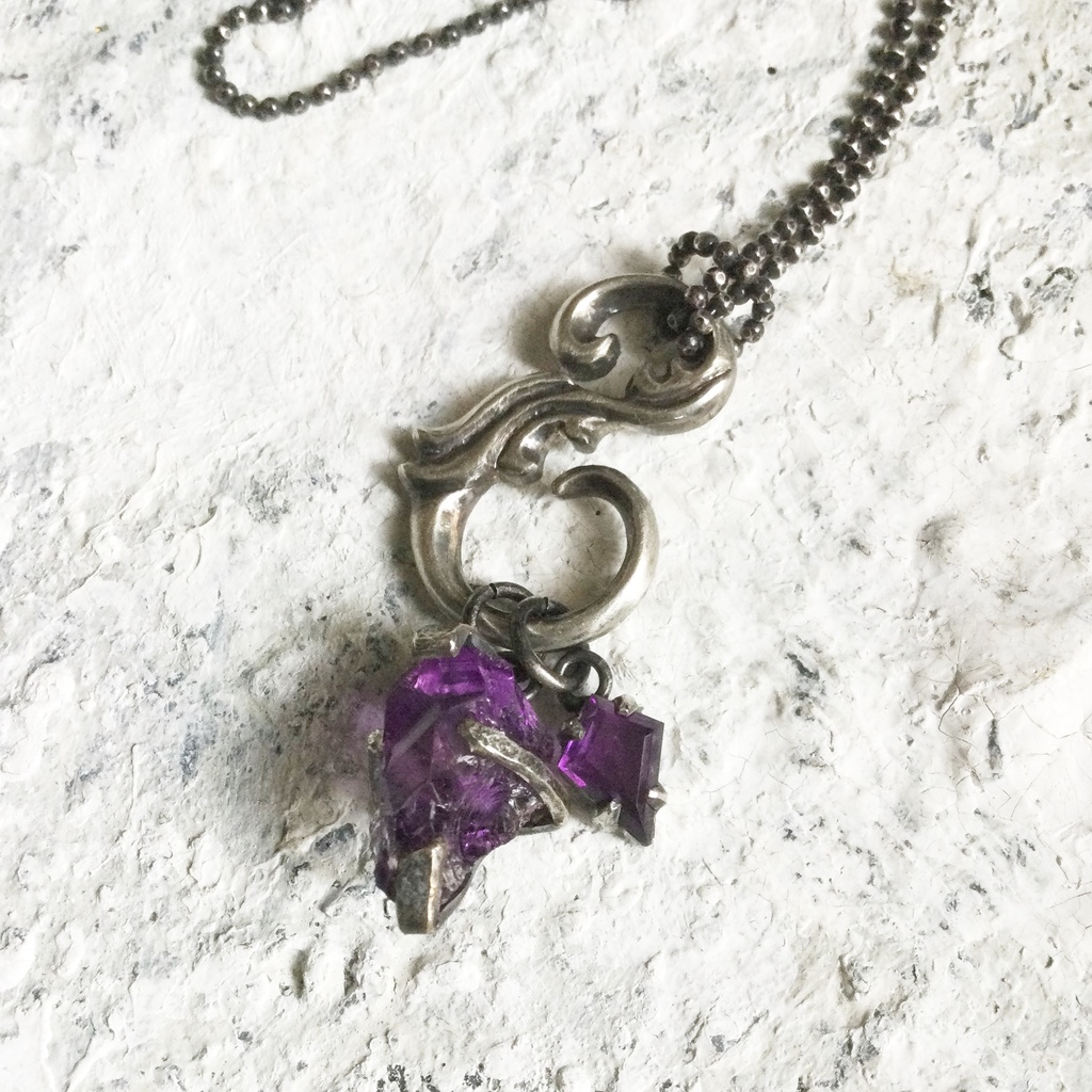 アメジストのチャーム 2個セット