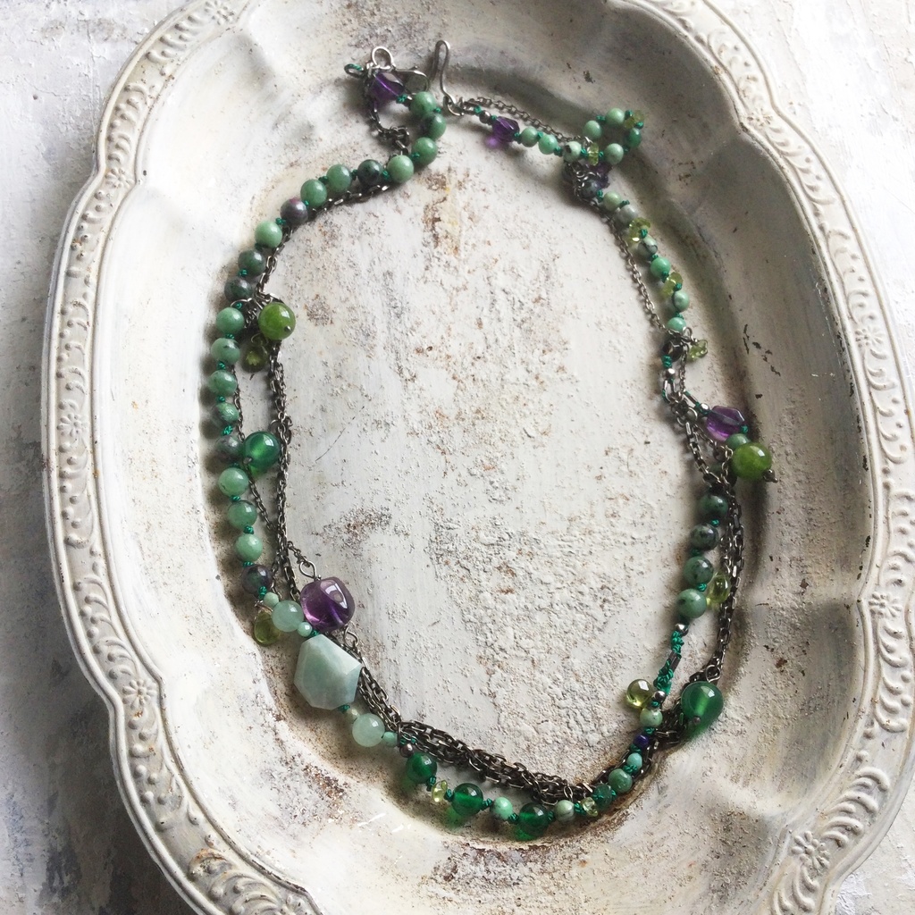 緑の石 ミックスチェーン