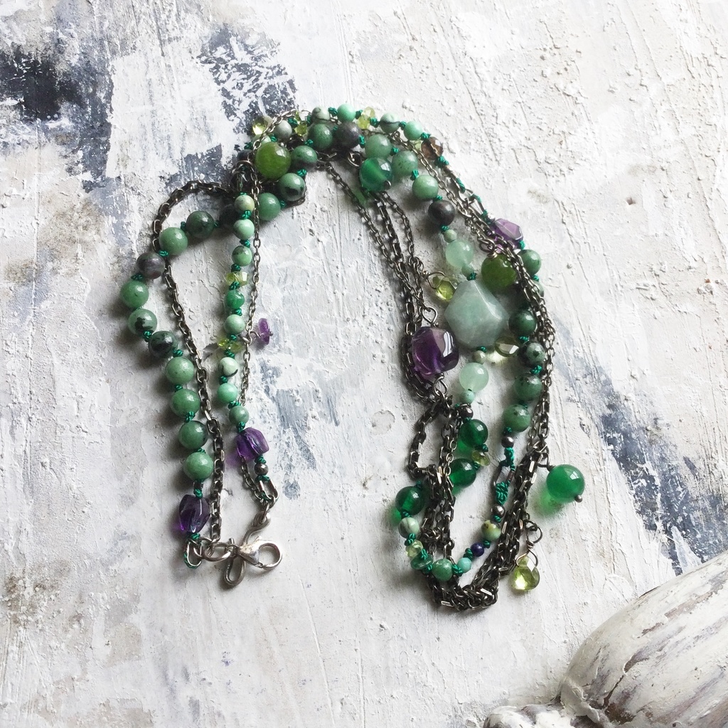 緑の石 ミックスチェーン