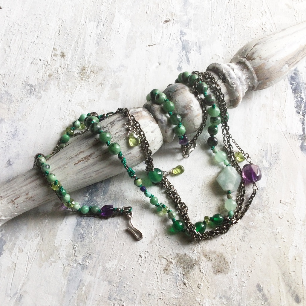 緑の石 ミックスチェーン