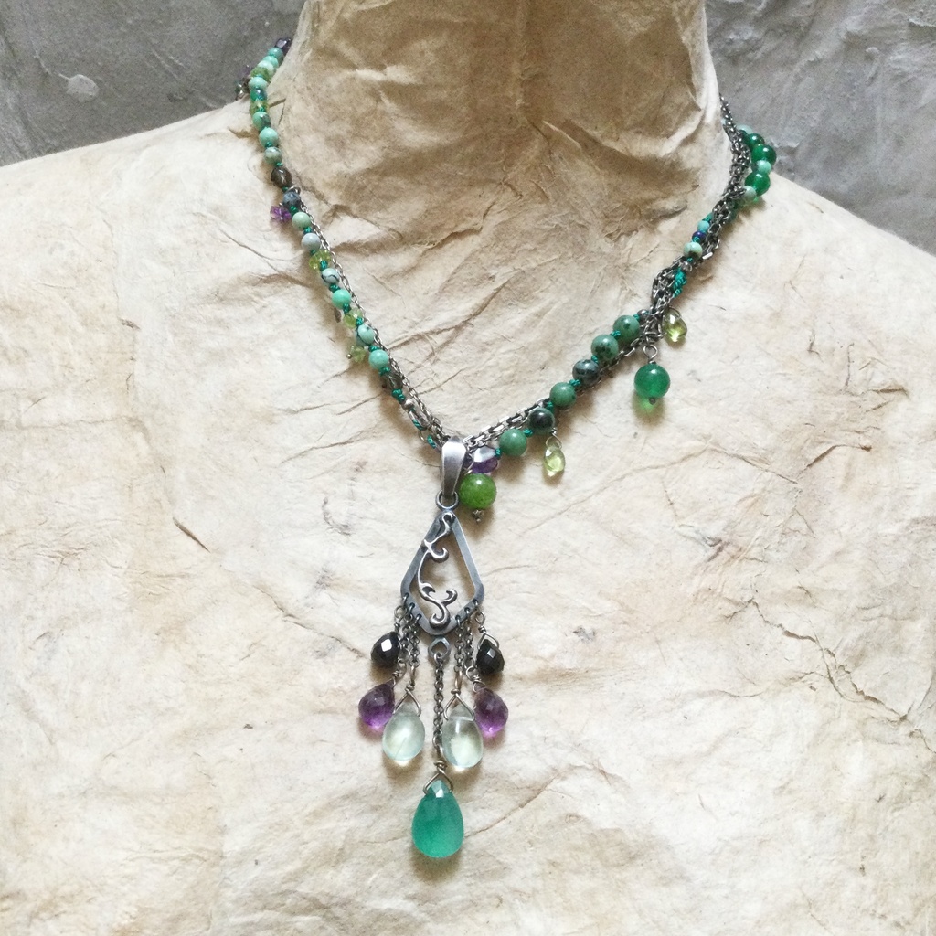 緑の石 ミックスチェーン