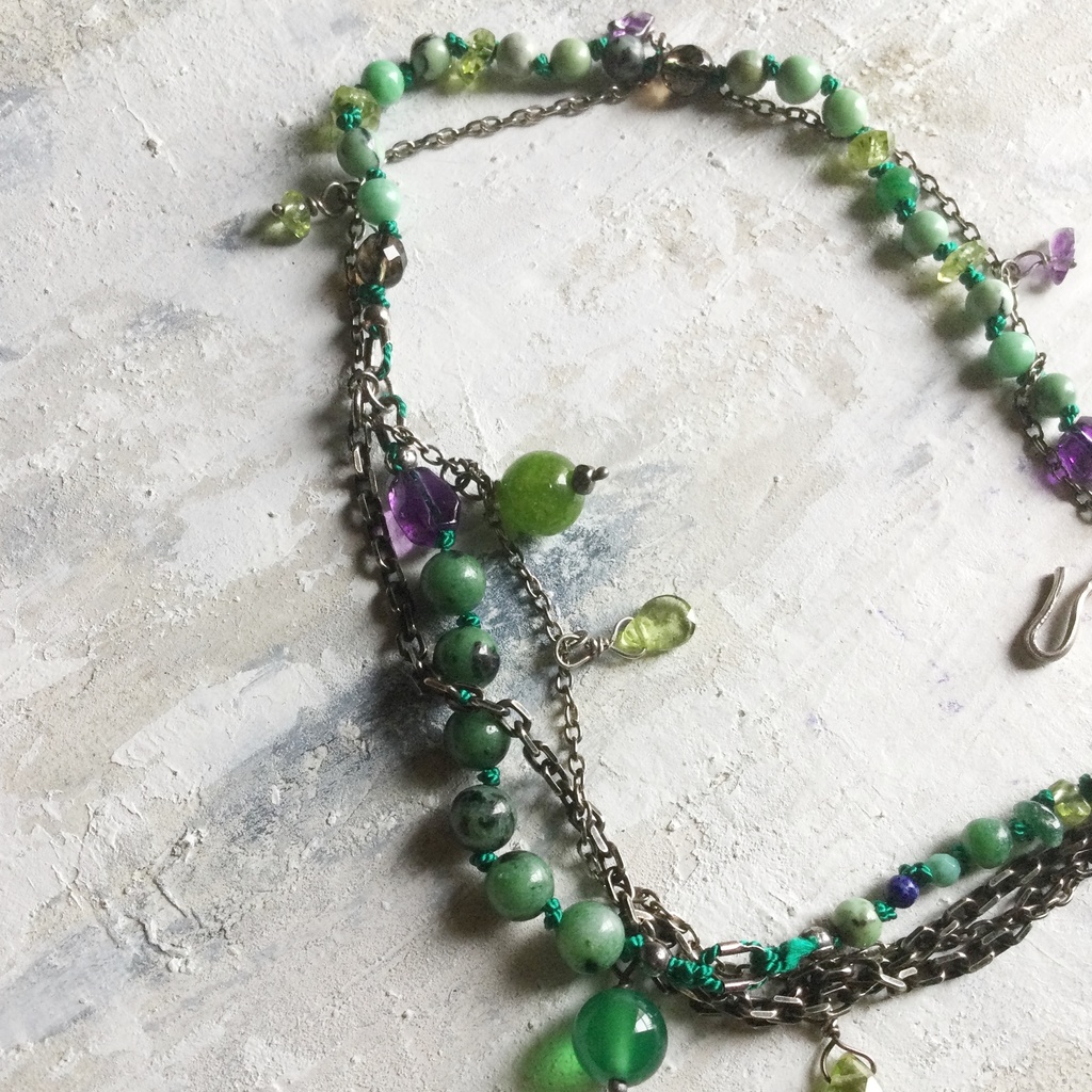 緑の石 ミックスチェーン