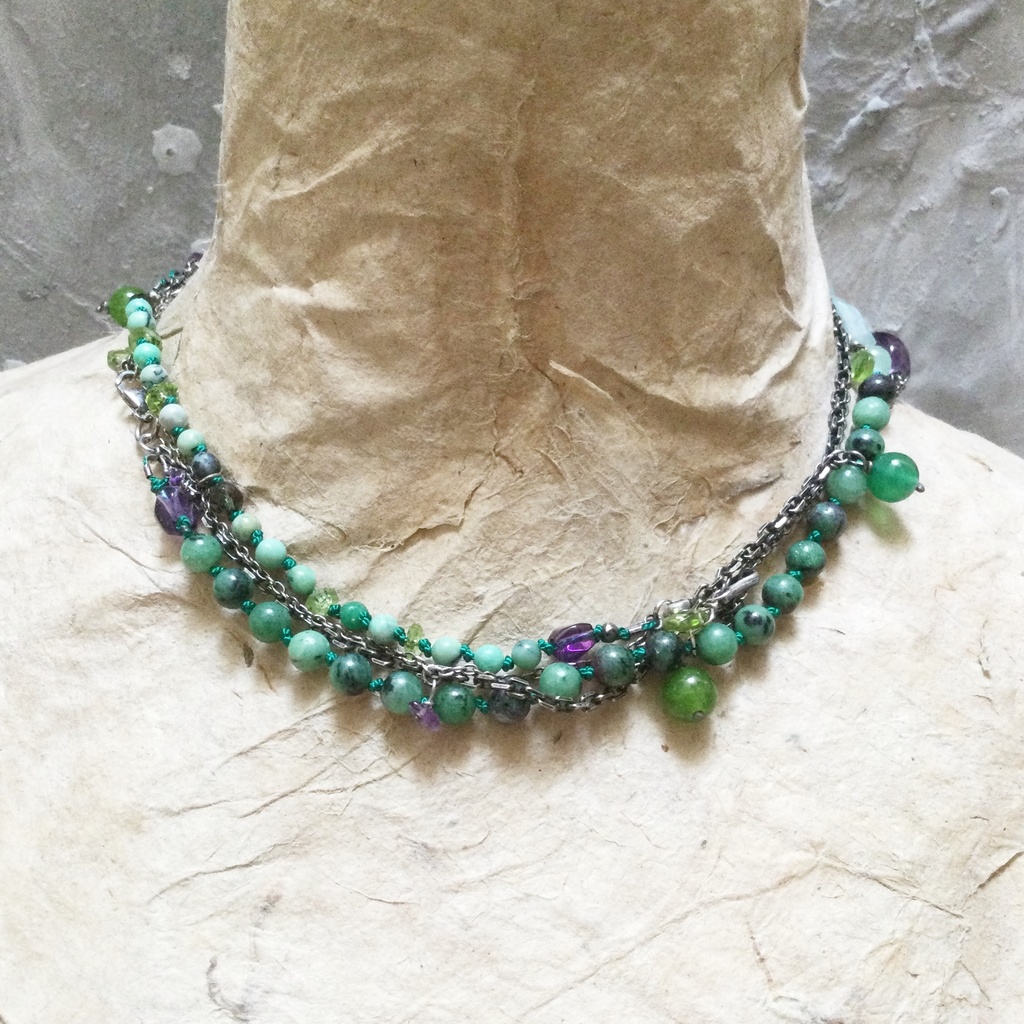 緑の石 ミックスチェーン