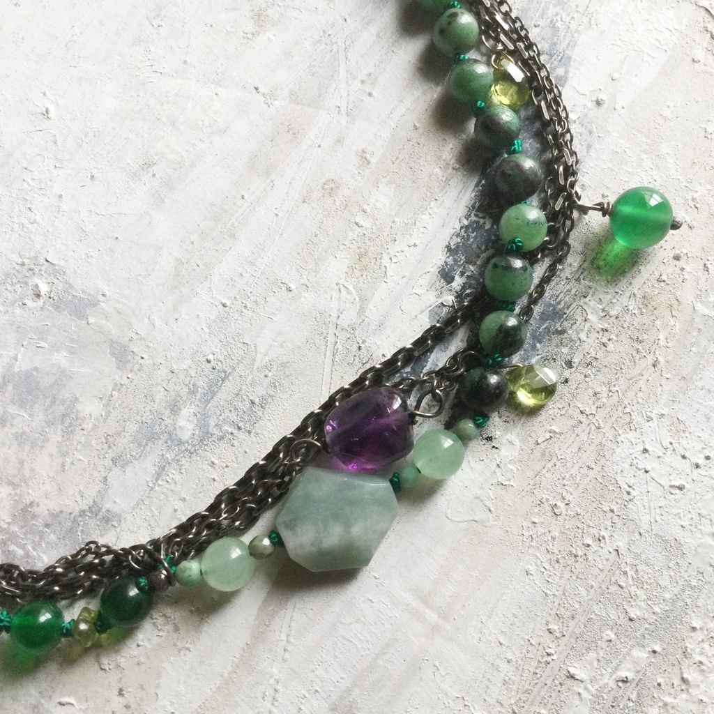 緑の石 ミックスチェーン