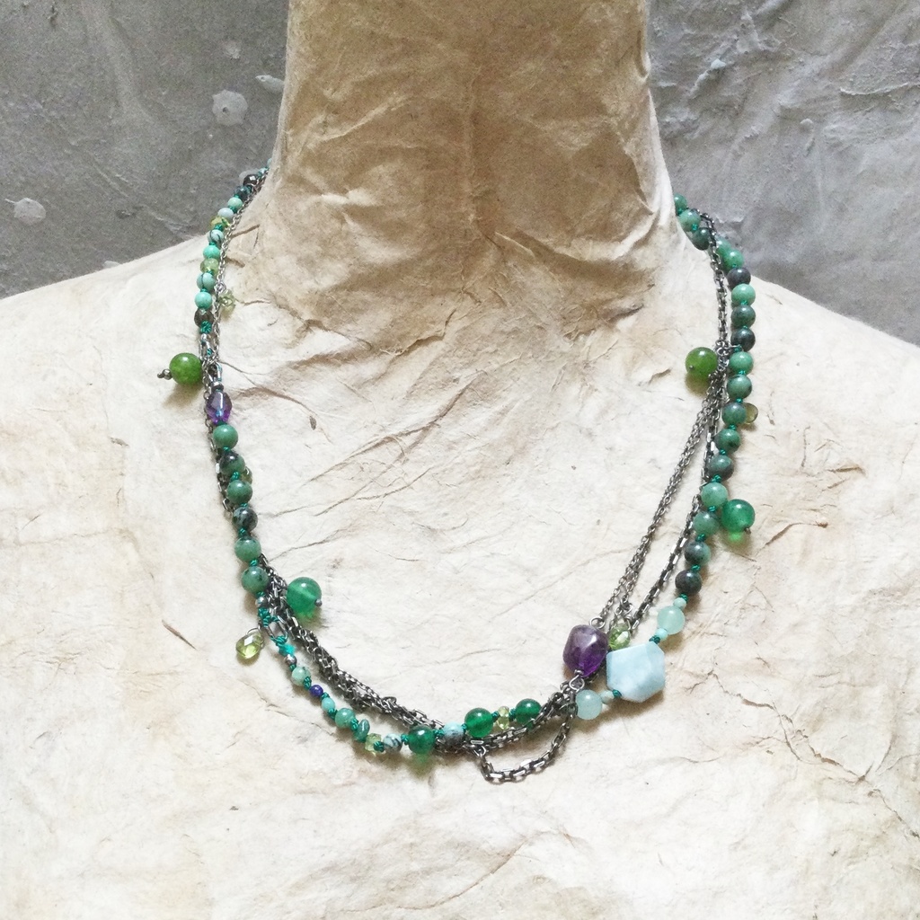 緑の石 ミックスチェーン