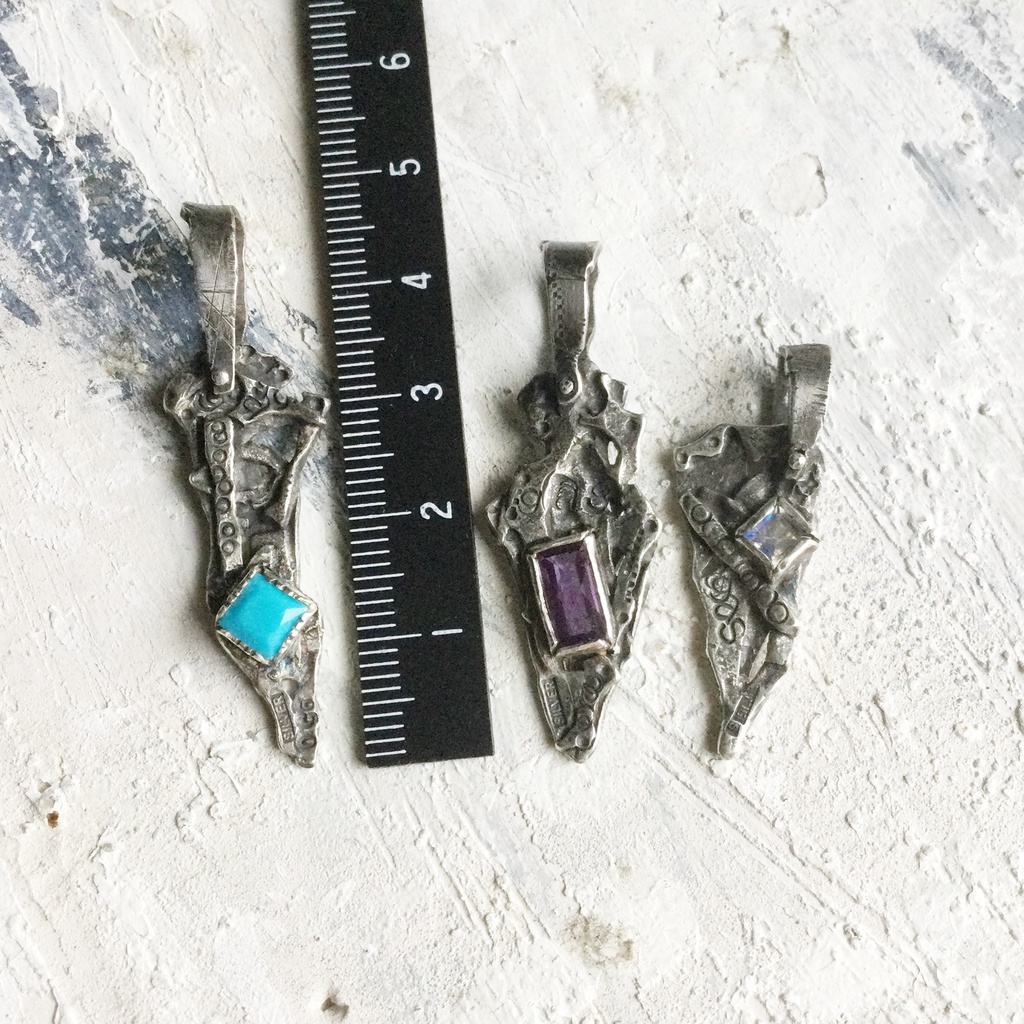 TTペンダント 長め三角 アメジスト