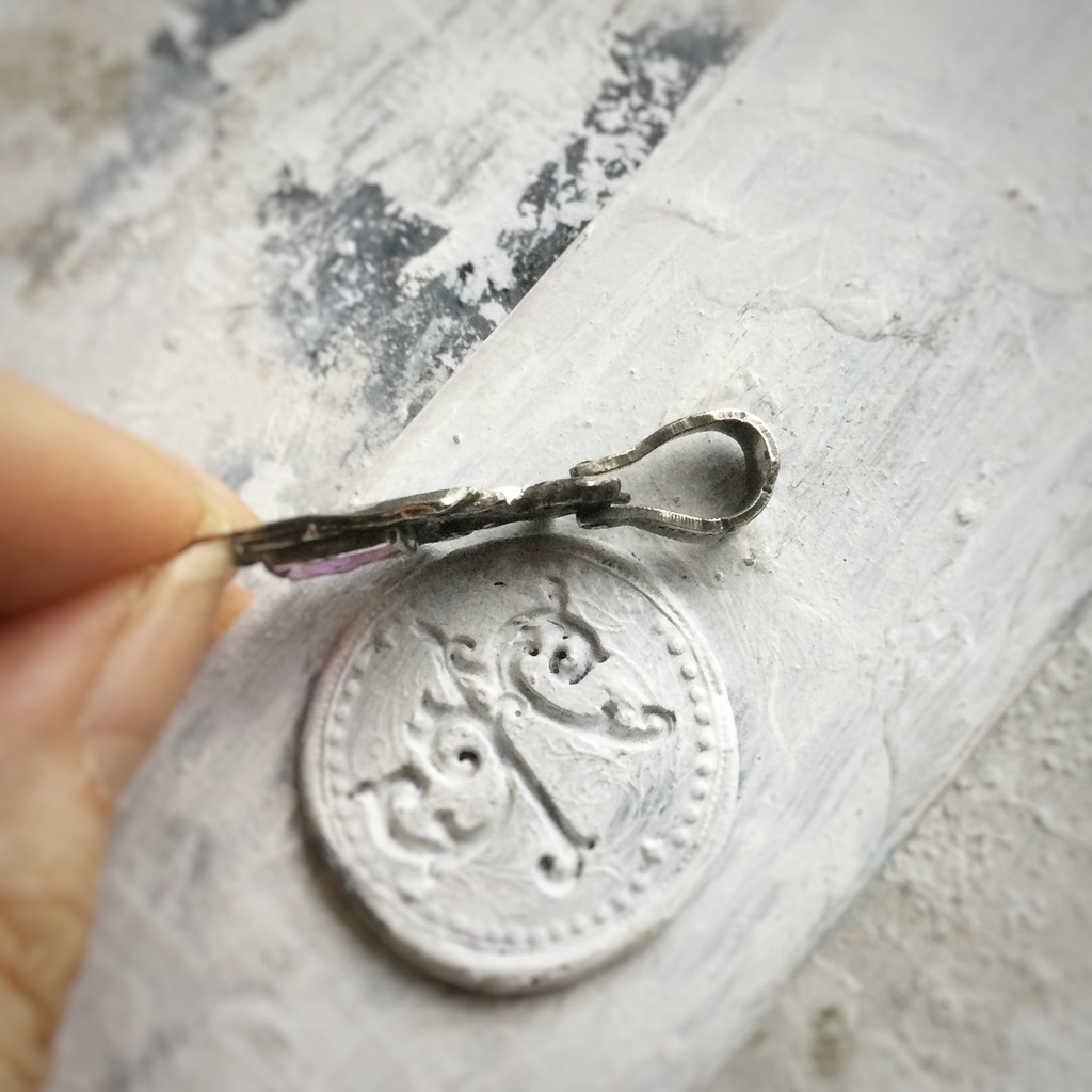 TTペンダント 長め三角 アメジスト