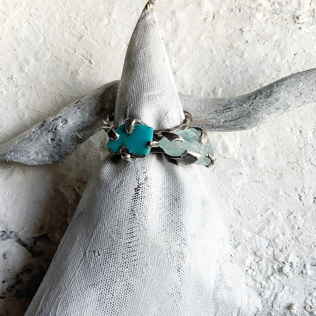 原石リング ターコイズ 18号