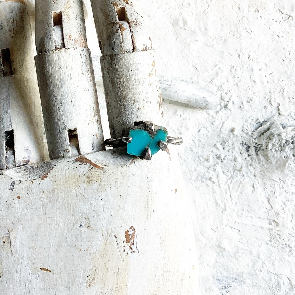 原石リング ターコイズ 18号