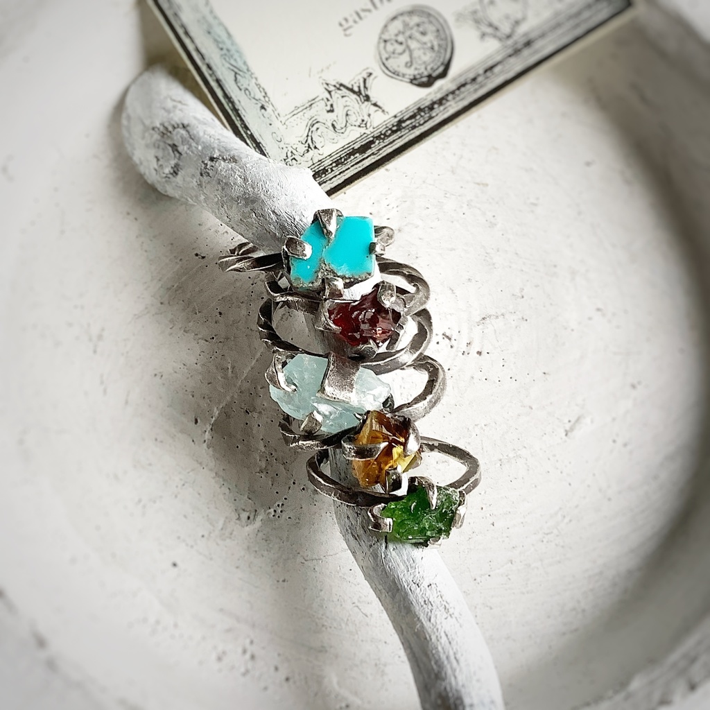 原石リング ターコイズ 18号