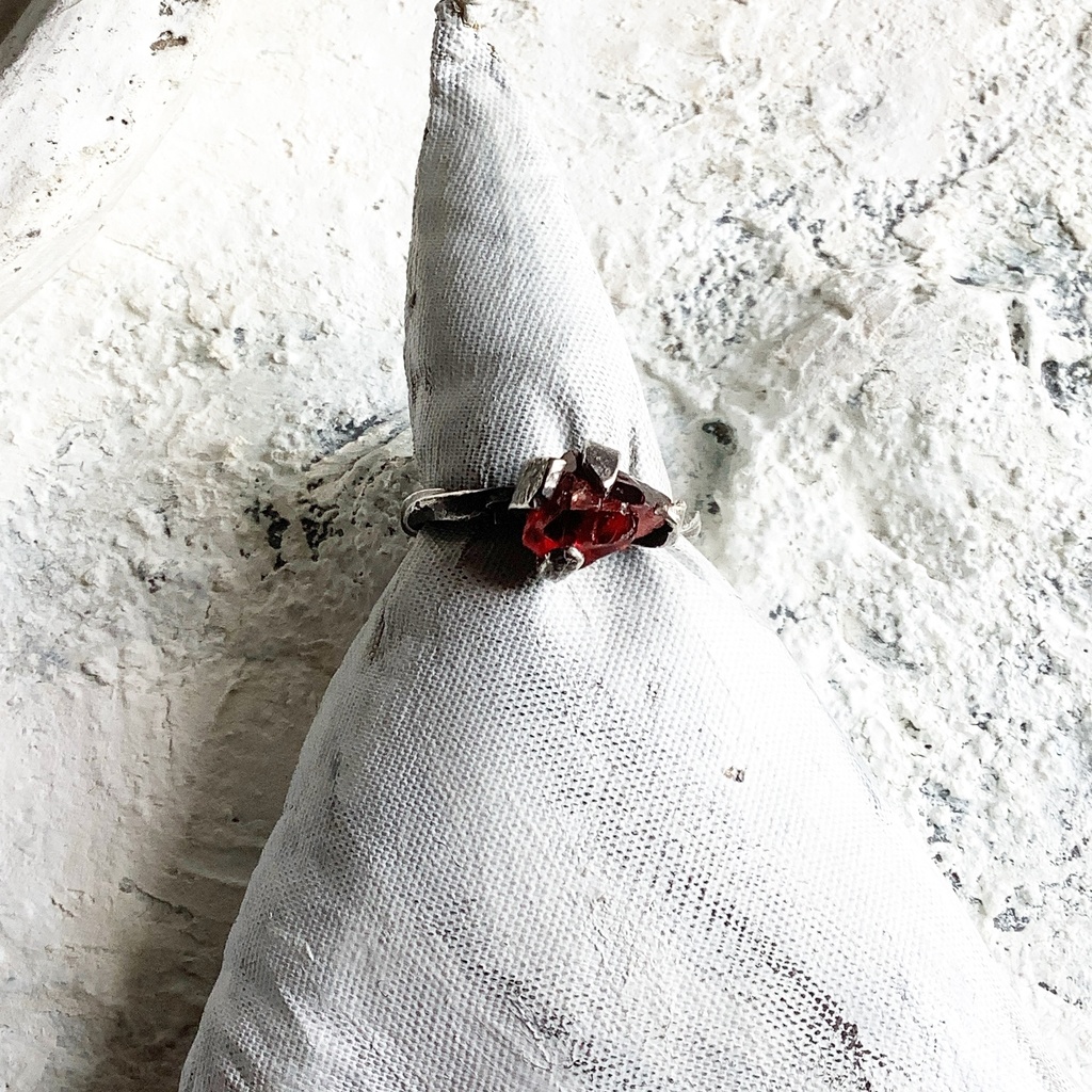 原石リング ガーネット 13号