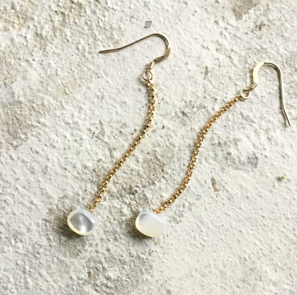 クマさんが揺れる 14Kgfピアス