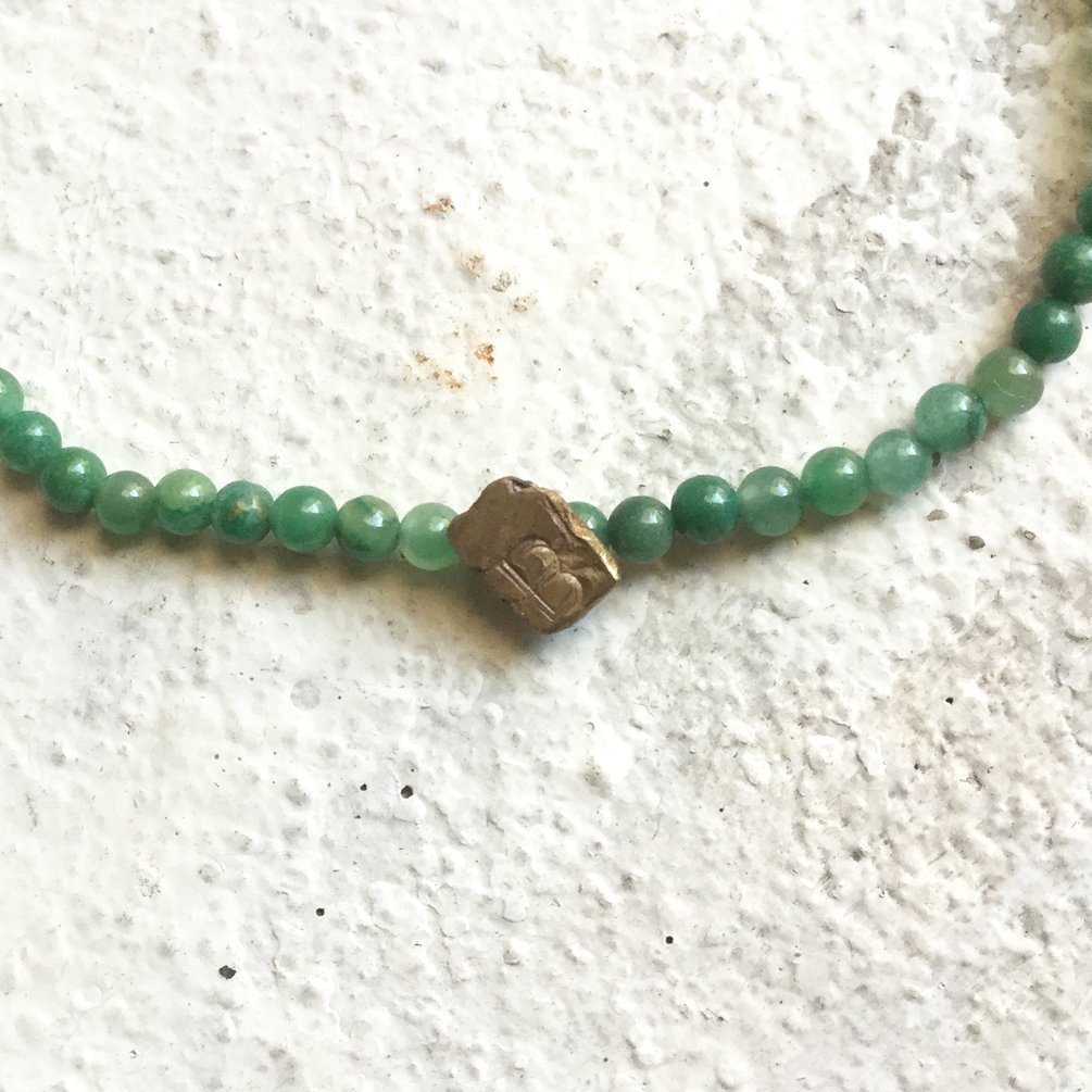 バーダイト2㎜ラウンドビーズ　ブレスレット