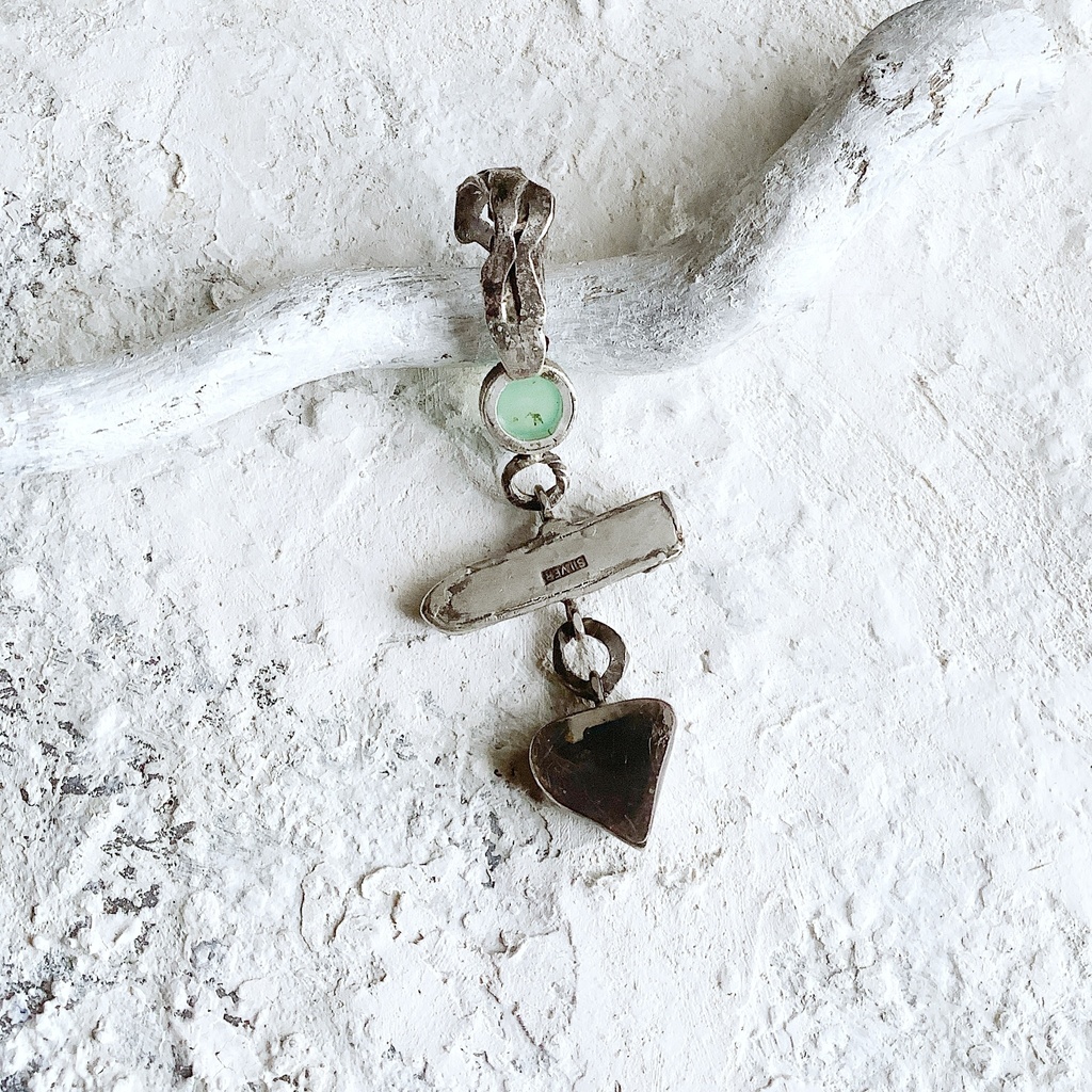 TTペンダント 〇▱▽ クリソプレーズ アクアマリン ブルーオパール