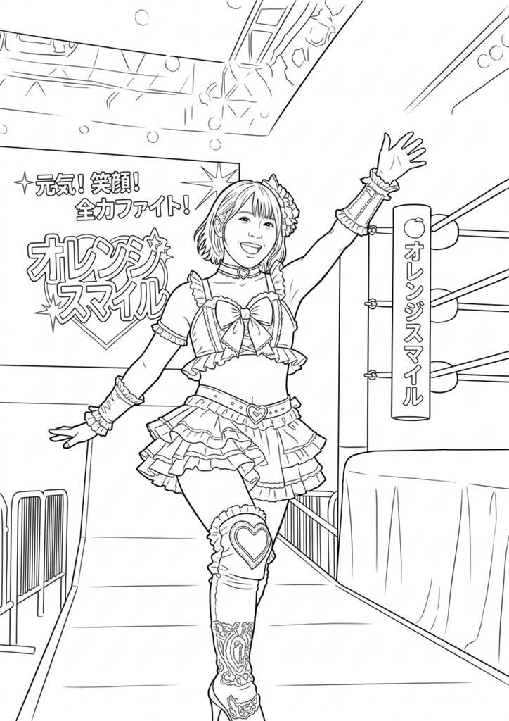 妄想女子プロレス 公式ぬりえブック