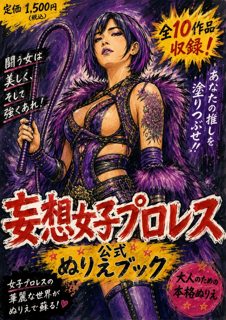 妄想女子プロレス　公式ぬりえブック
