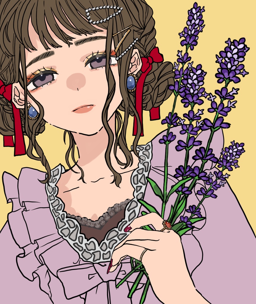 女の子のスマホリング