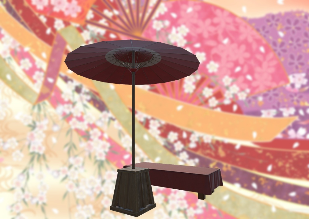 【VRChat向け3Dモデル】番傘
