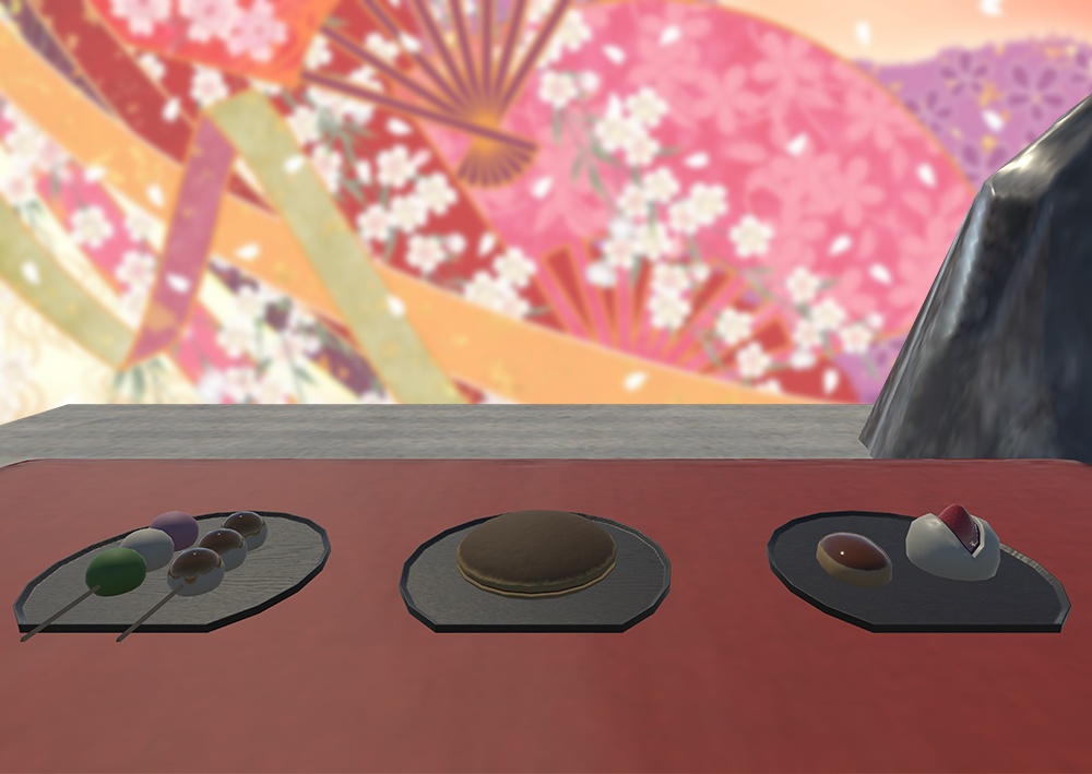 【VRChat向け3Dモデル】和菓子