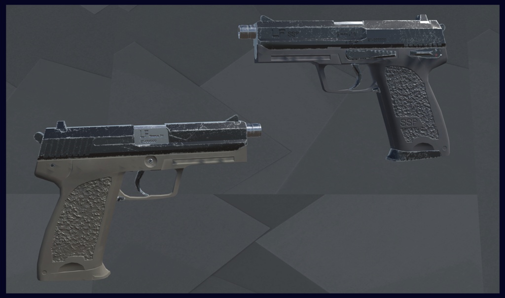 【3Dモデル】セミオートピストル:SSP-9mm