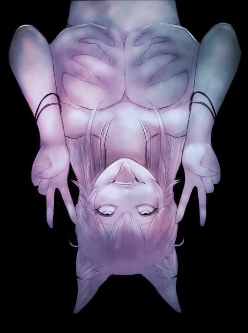 逆さアヘ顔ダブルピースTシャツ