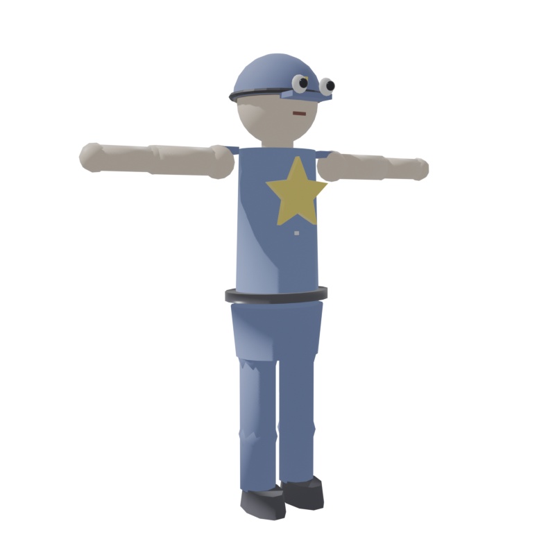 ローポリ 3Dモデル 職業別6体セット | Unity / Blender対応 | FBX / OBJ