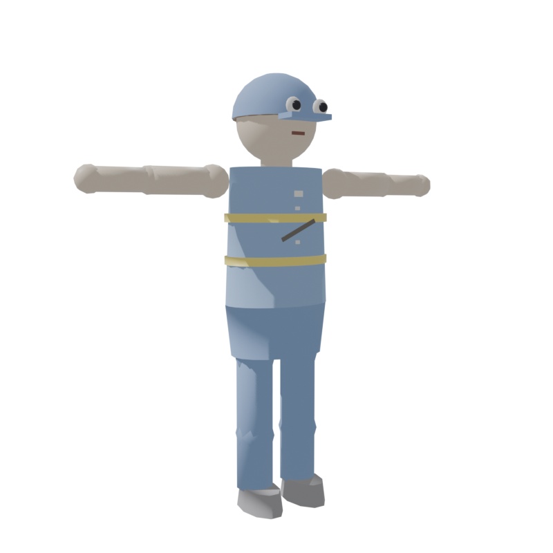 ローポリ 3Dモデル 職業別6体セット | Unity / Blender対応 | FBX / OBJ