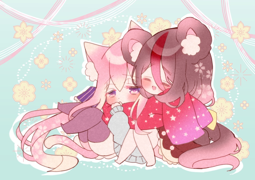 ポストカード 眠＆朝デフォルメ