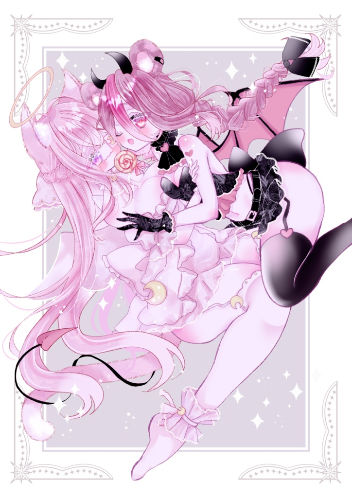 ポストカード 悪魔と天使な朝＆眠