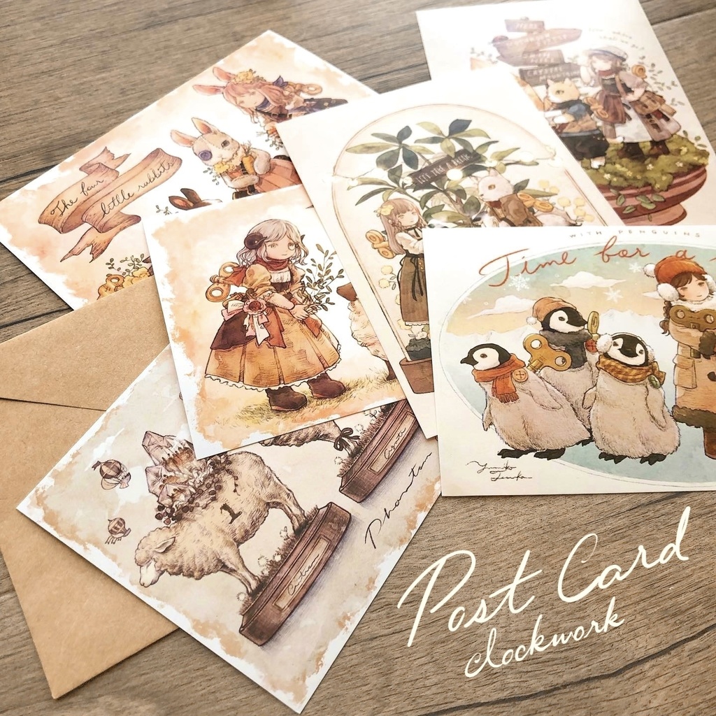 ポストカード6種 - ゼンマイ式人形