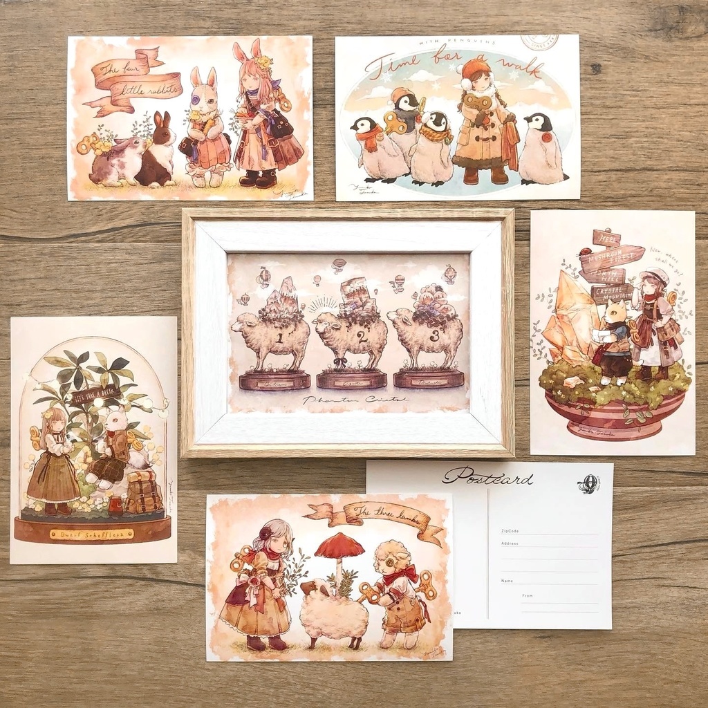 ポストカード6種 - ゼンマイ式人形