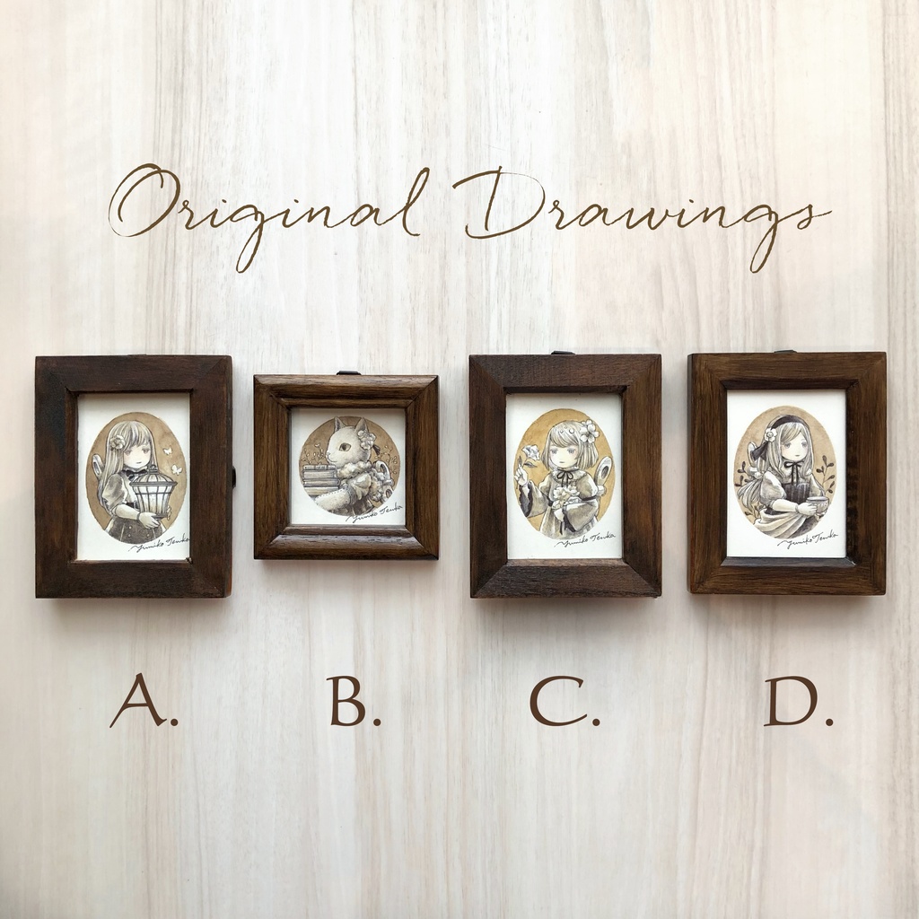 ミニ原画「小さな肖像画」4種類