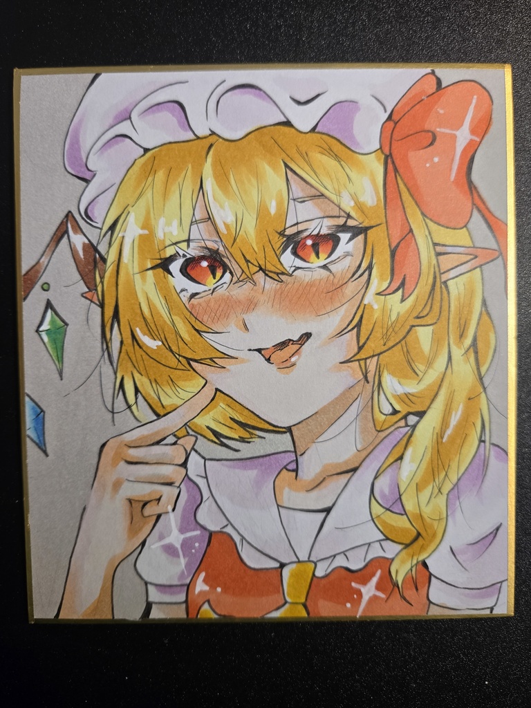 フランドール・スカーレット 色紙アナログイラスト 一点物