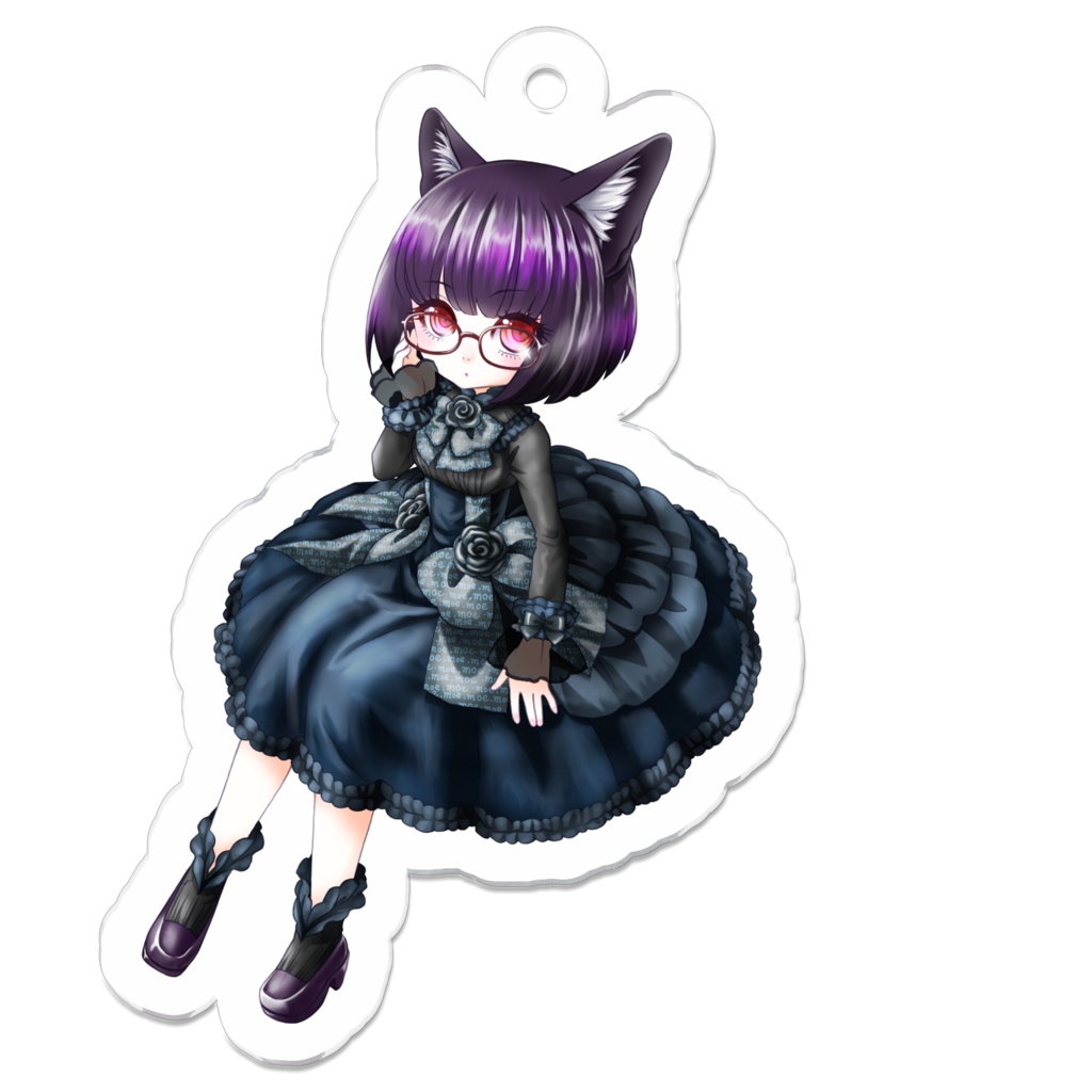 メガネにゃんさんアクリルキーホルダー