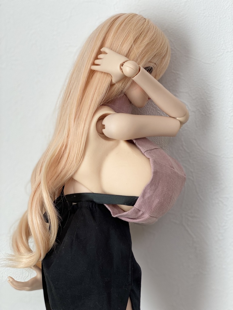 DD・DDdy 刺繍入りノースリーブブラウス（くすみピンク）