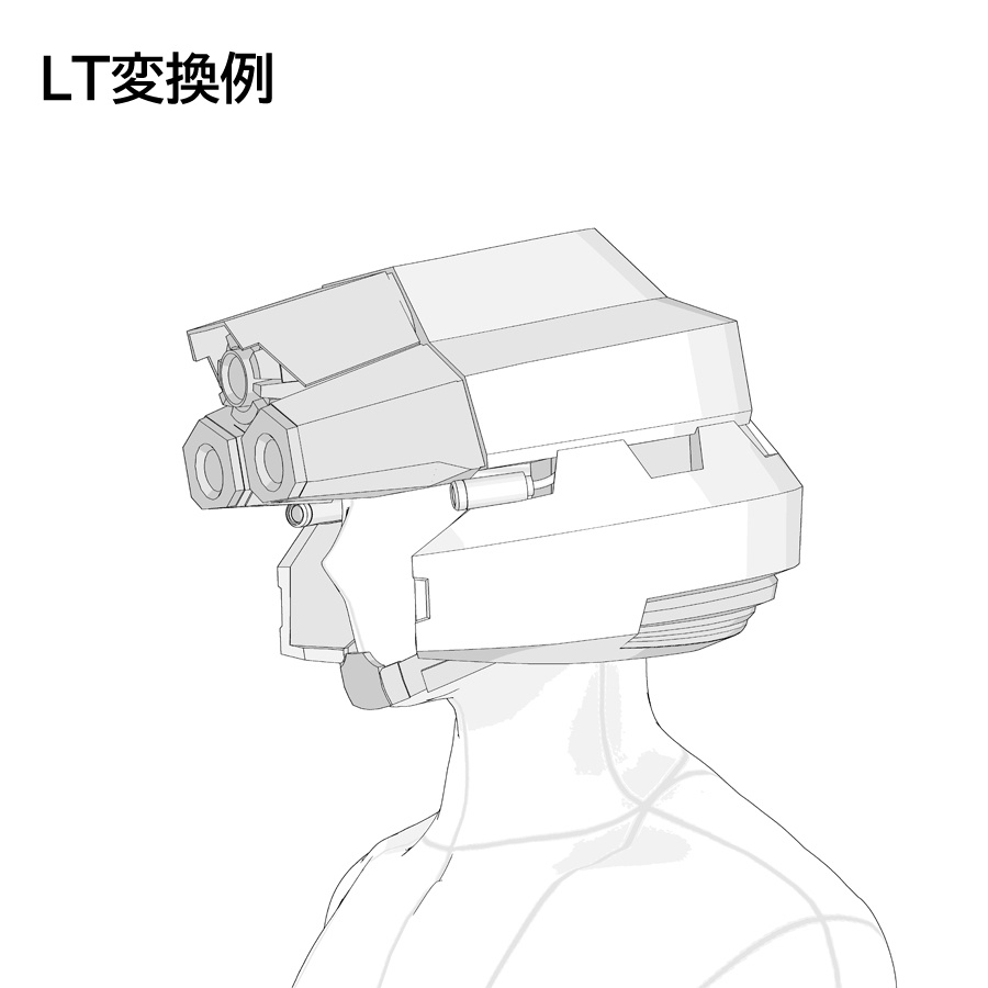 【3D素材】FF7 神羅兵のヘルメット