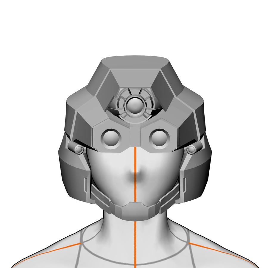 【3D素材】FF7 神羅兵のヘルメット