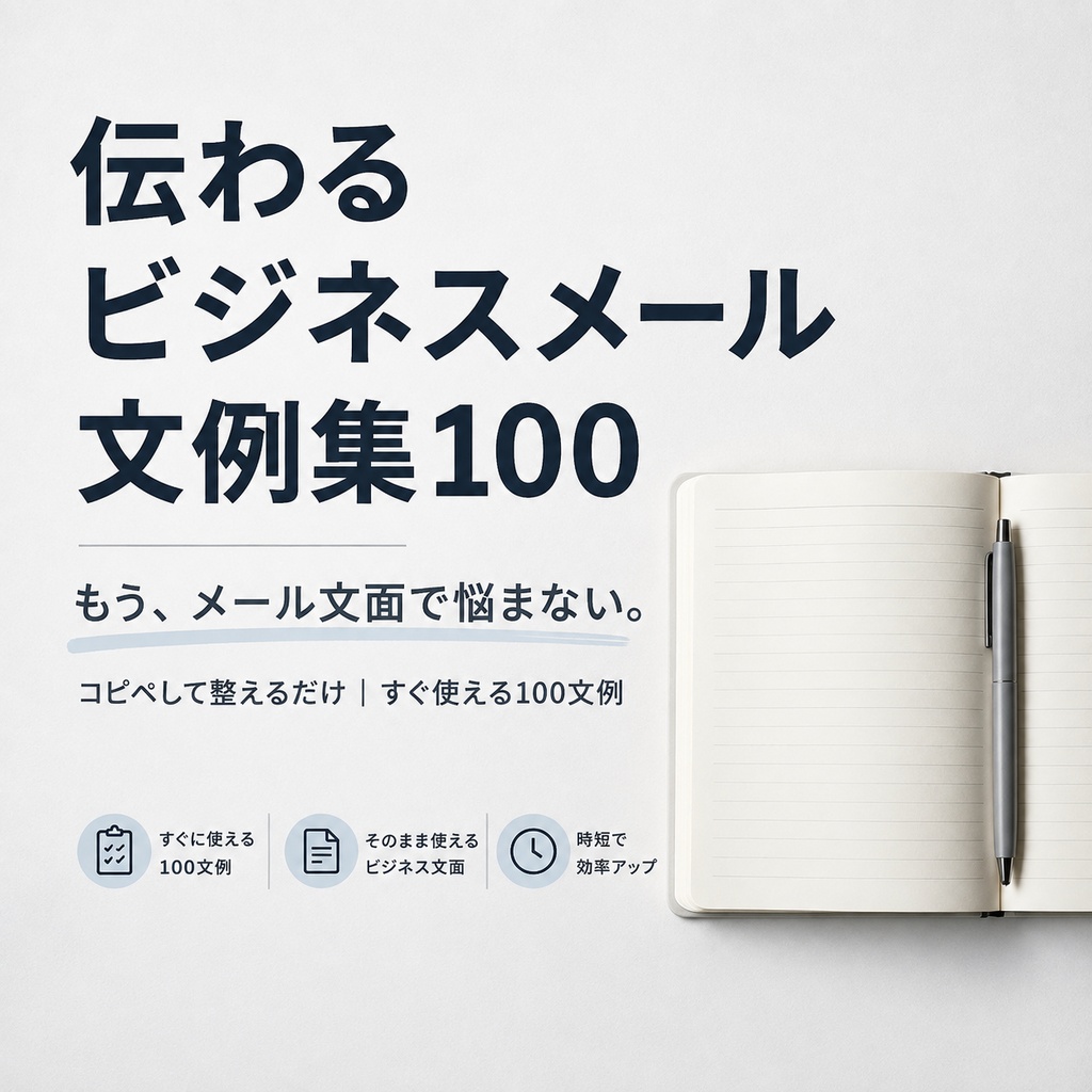 伝わるビジネスメール文例集100｜コピペで使える仕事メールテンプレート【PDF64ページ】