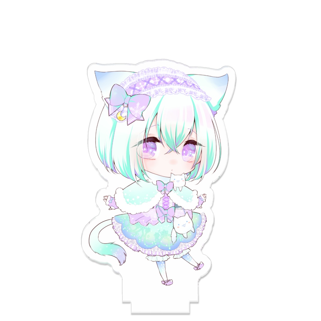 つながるアクスタ 白猫 黒猫
