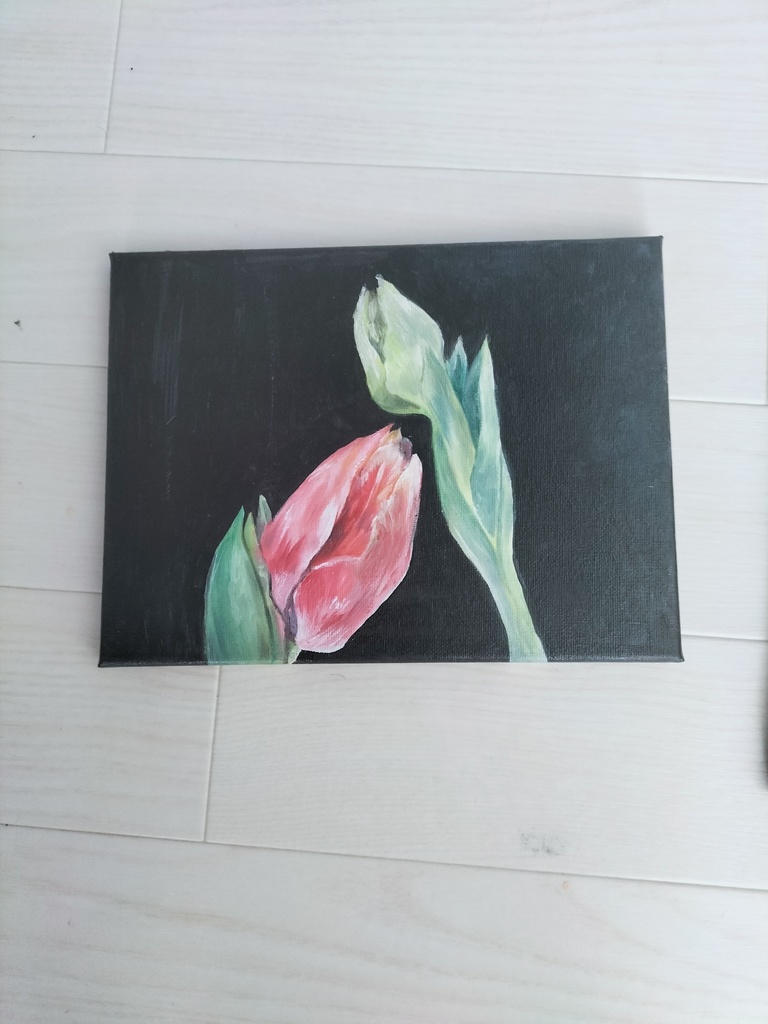 チューリップの絵画