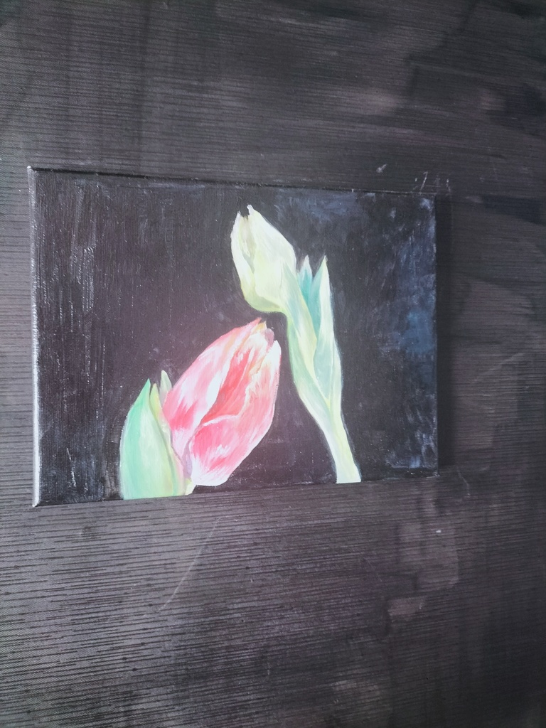 チューリップの絵画