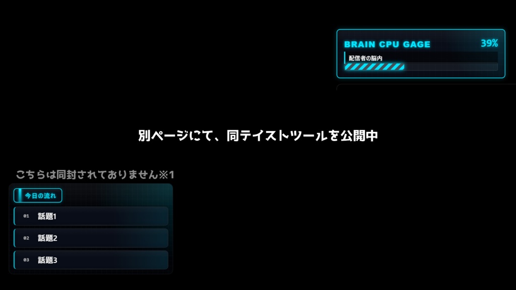 【配信ツール/OBS】脳内CPUタスクマネージャー|振り切れ表現あり◎脳内キャパをバーで可視化【ネオサイバー】