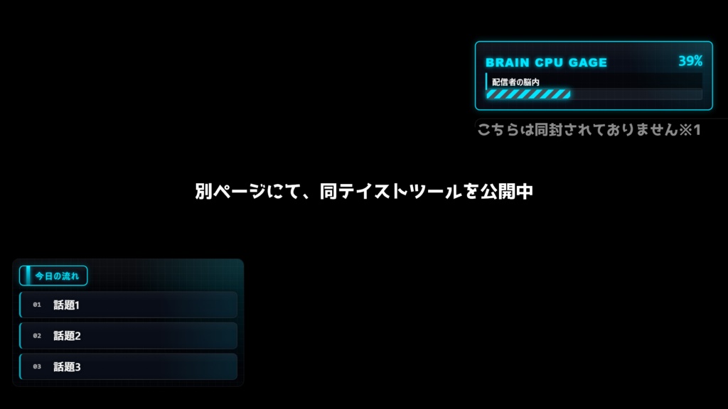 【配信ツール/OBS】話題ピッカー|雑談がグダらない進行管理オーバーレイ【ネオサイバー】