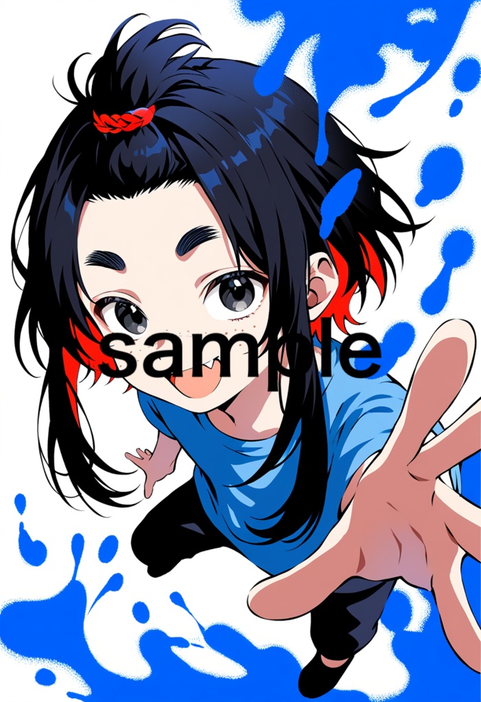 男の子飛び出し イラスト