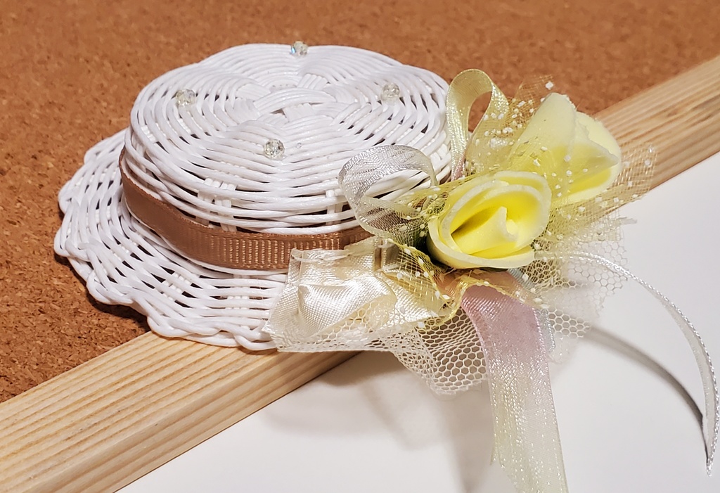 カンカン帽【白】