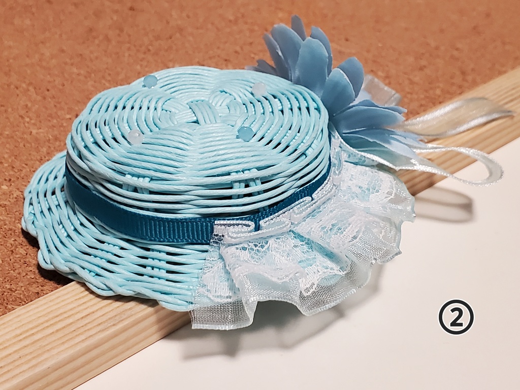 カンカン帽【青系】